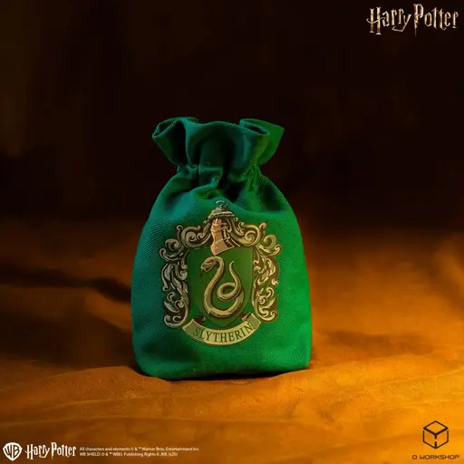 Green pouch with a Harry Potter - Slytherin print 12,3х16,5 cm (Cotton) photo 2