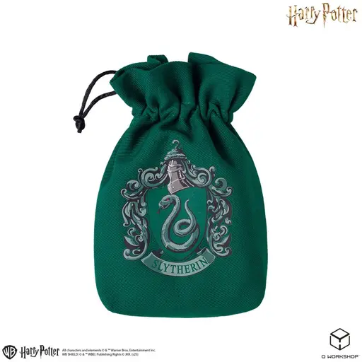 Green pouch with a Harry Potter - Slytherin print 12,3х16,5 cm (Cotton)