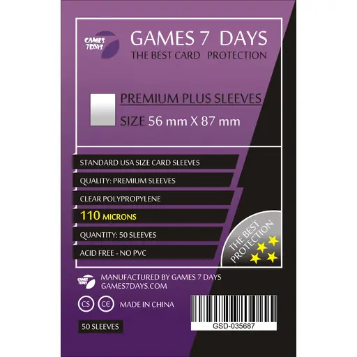 Протектори Games7Days (56 x 87 мм) Преміум Плюс (50)