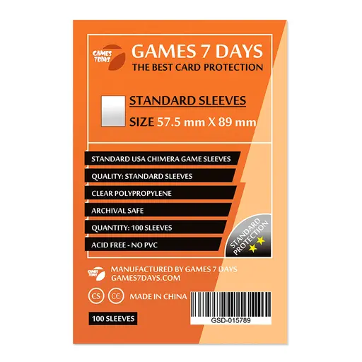 Sleeves Games7Days (57.5 x 89 mm) Standard (100)