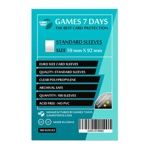 Протектори Games7Days (59 x 92 мм) Стандарт (100)