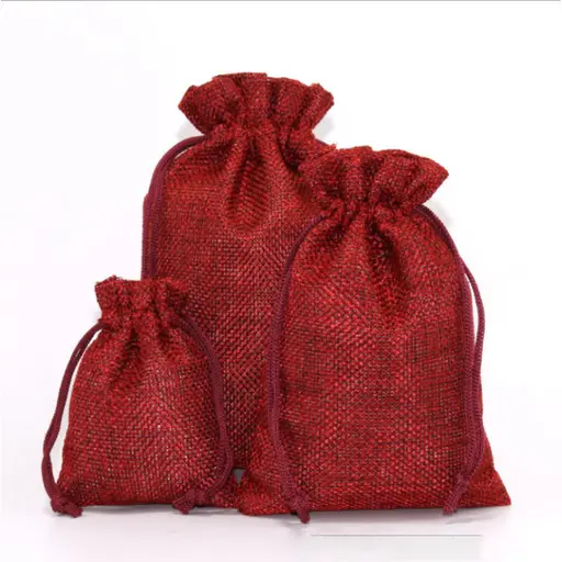 Classic burgundy pouch 13х18 cm (Linen)