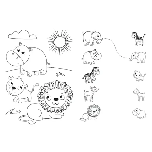 Puzzle + Coloring. Kids on safari (24) photo 3