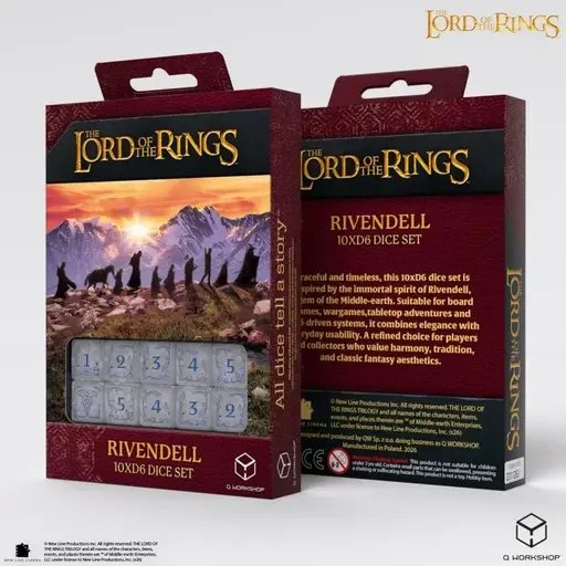 Набір кубиків The Lord of the Rings - Rivendell 10xD6 Dice Set - Stone