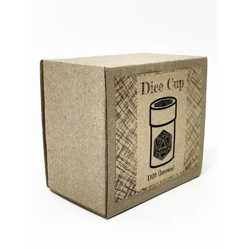 Dice Cup D20 (brown eco-leather) photo 7