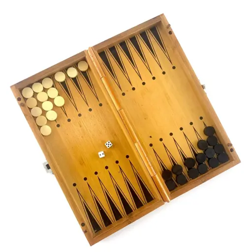 Бамбукові шахи, шашки, нарди (24 x 24 см) photo 3