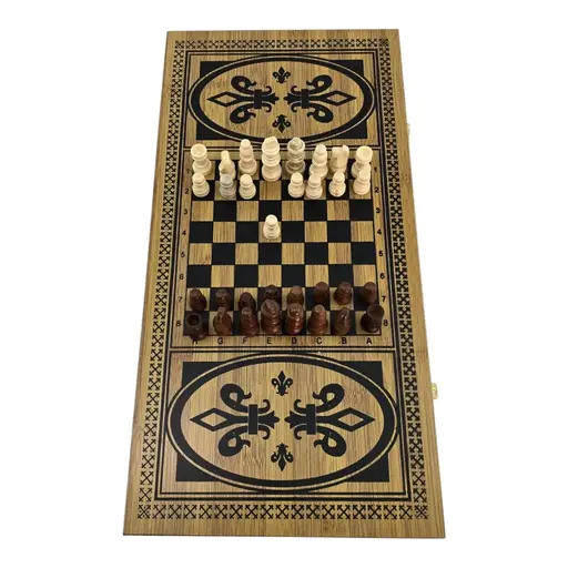 Бамбукові шахи, шашки, нарди (48 х 48 см) photo 6