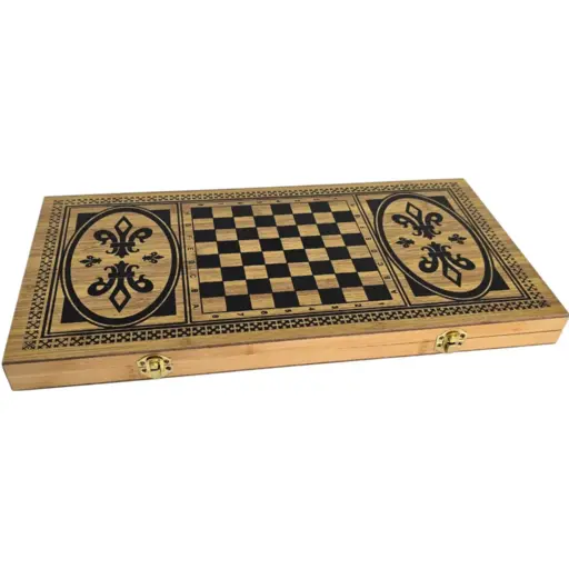 Бамбукові шахи, шашки, нарди (48 х 48 см)