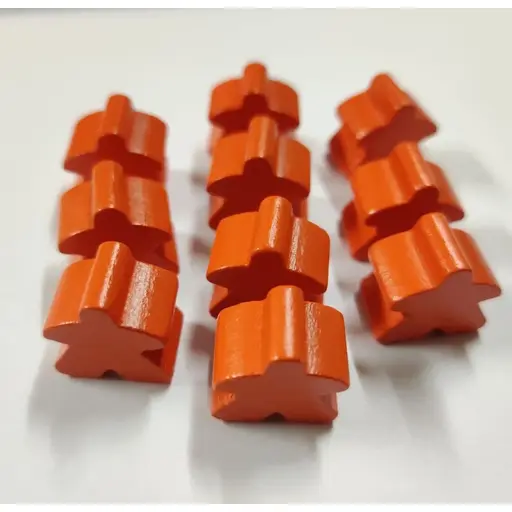 Orange Wooden Meeple