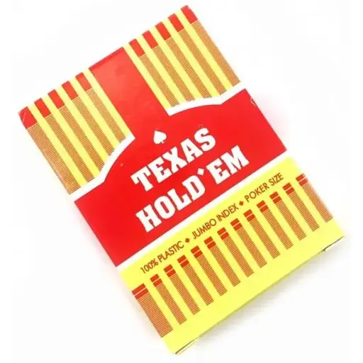 Playing cards Texas Hold`em. Red shirt