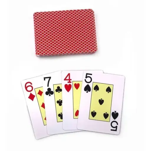 Playing cards Texas Hold`em. Red shirt photo 2