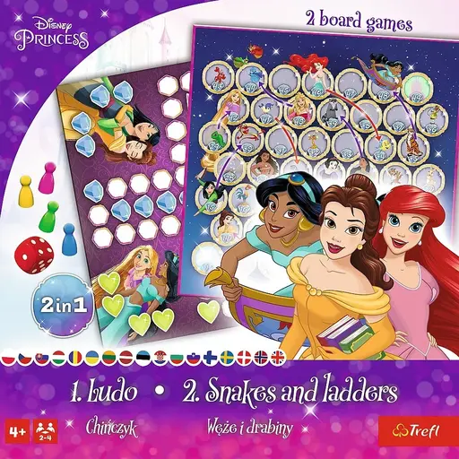 Board Game Ludo + Snakes and Ladders 2 In 1 - Disney Princess photo 3