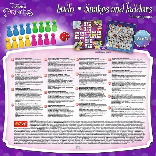 Board Game Ludo + Snakes and Ladders 2 In 1 - Disney Princess photo 4