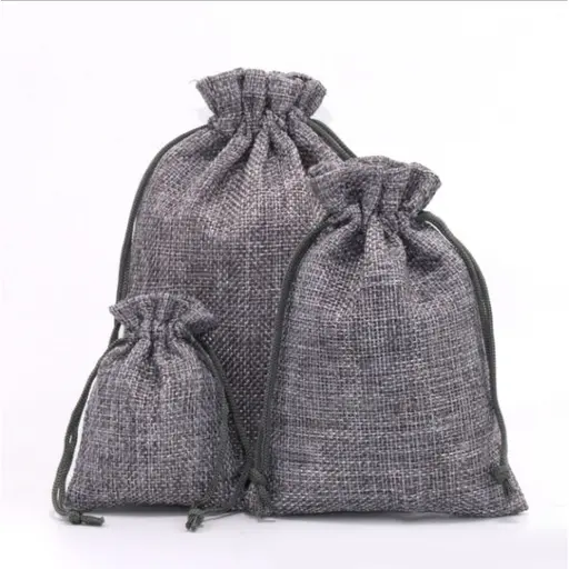 Classic gray pouch 13х18 cm (Linen)