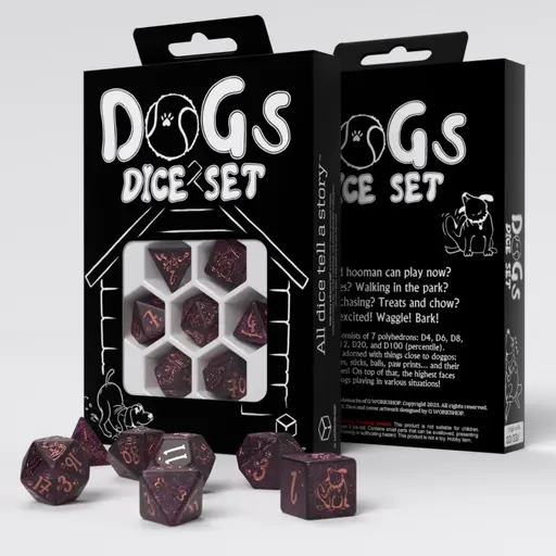 Modern Dice Set Dogs - Luna