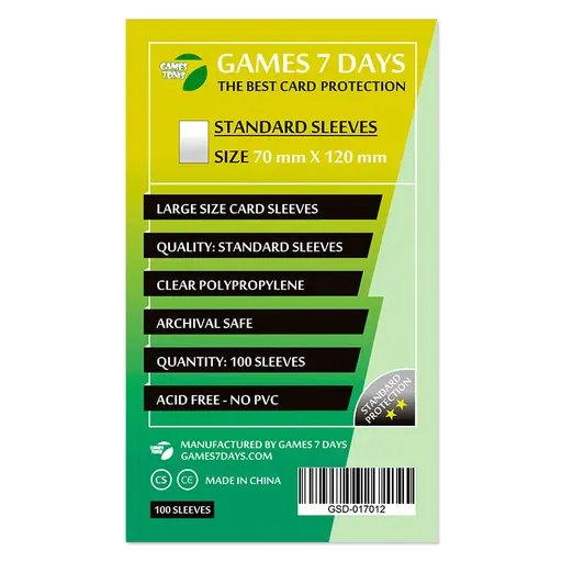 Протектори Games7Days (70 x 120 мм) Стандарт (100)