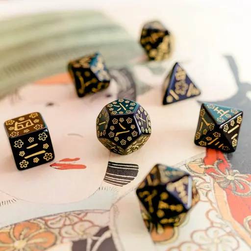 Japanese Dice Set - Deep Night Firefly photo 3