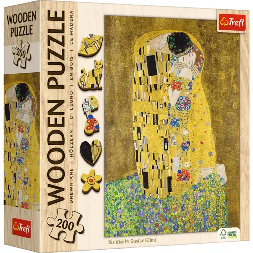 Wooden Puzzle Gustav Klimt - Kiss (200)