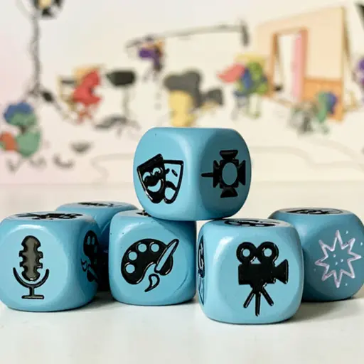 Металеві кубики для гри Камера! Мотор! Гра про Кіновиробництво