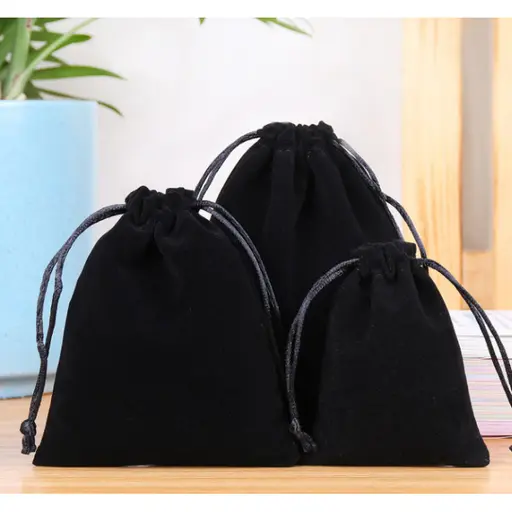 Мішечок чорний класичний 13х18 см (Оксамитовий)