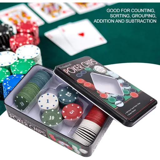 Poker Game Set in Metal Box photo 4