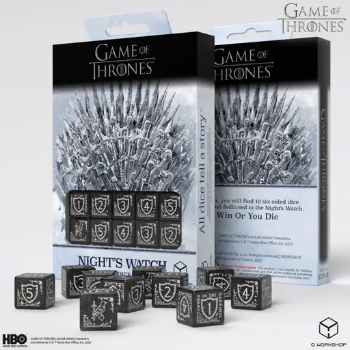 Dice Set Game of Thrones - Night`s Watch