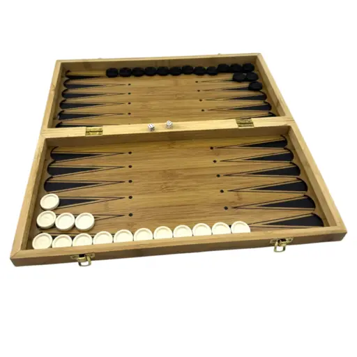 Бамбукові шахи, шашки, нарди (38.7 х 38.7 см) photo 6