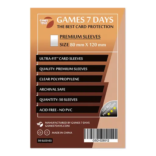 Sleeves Games7Days (80 x 120 mm) Premium (50)