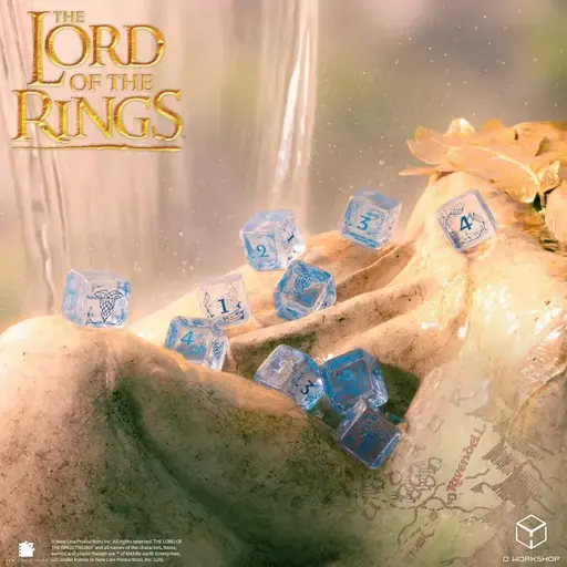 Набір кубиків The Lord of the Rings - Rivendell 10xD6 Dice Set - Water photo 3