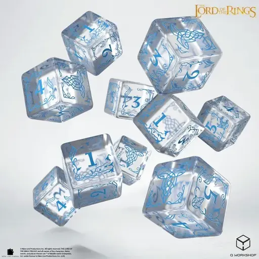 Набір кубиків The Lord of the Rings - Rivendell 10xD6 Dice Set - Water photo 2