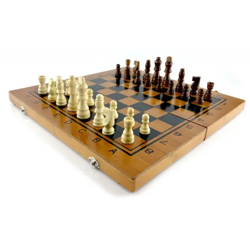 Bamboo chess, checkers, backgammon (40 х 20 cm) photo 2