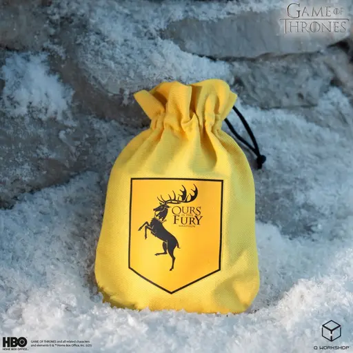 Yellow pouch with a Game of Thrones - Baratheon print 12,3х16,5 cm (Cotton) photo 2