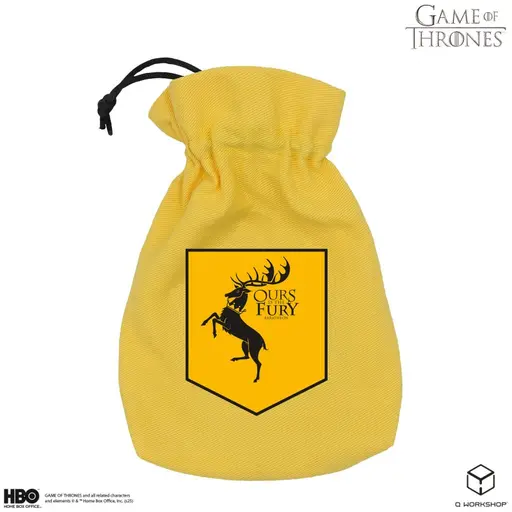 Yellow pouch with a Game of Thrones - Baratheon print 12,3х16,5 cm (Cotton)