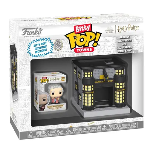 Figurines Funko POP. Harry Potter - Garrick Ollivander and Ollivander Wand Shop