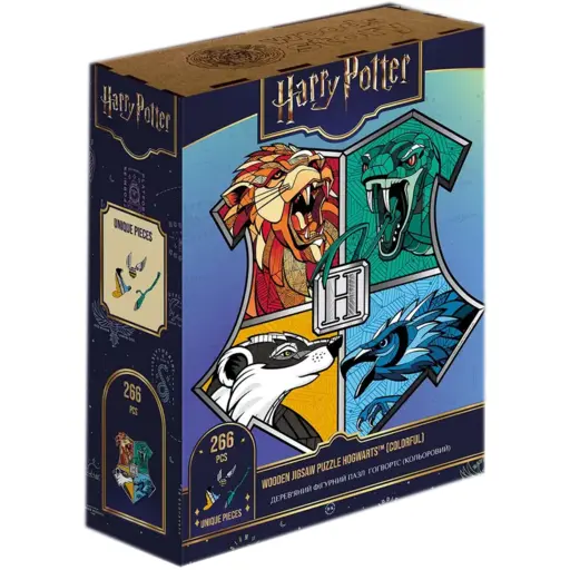 Фігурний дерев`яний пазл Гаррі Поттер - Гоґвортс (266)