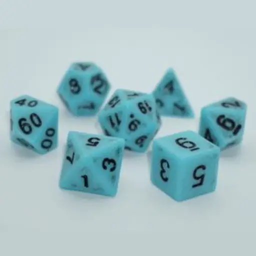 Light Blue Ancient Dice Set