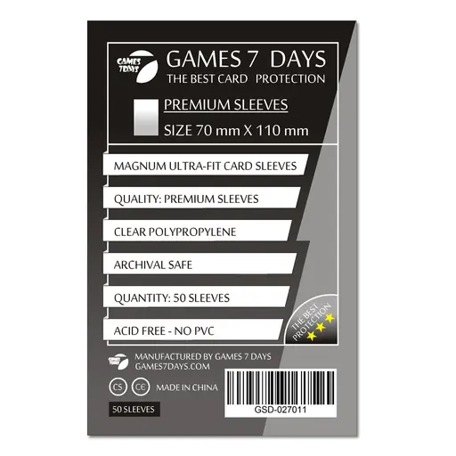 Протектори Games7Days (70 х 110 мм) Преміум (50)