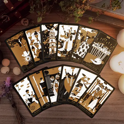 TAROT cards Golden Deck photo 9