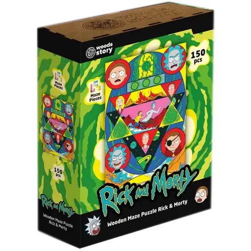 Дерев`яний пазл-лабіринт Рік і Морті - Космічний лабіринт XL (180)