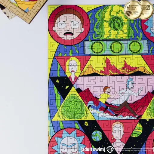 Дерев`яний пазл-лабіринт Рік і Морті - Космічний лабіринт XL (180) photo 5