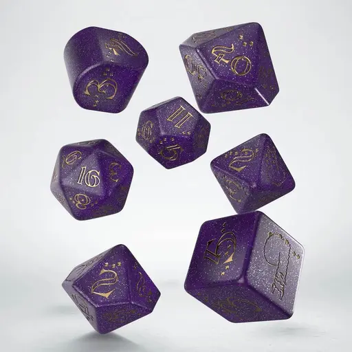 Violet & Gold Modern Dice Set Llama Zippy photo 2