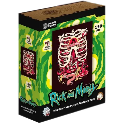 Дерев`яний пазл-лабіринт Рік і Морті - Парк анатомії XL (180)