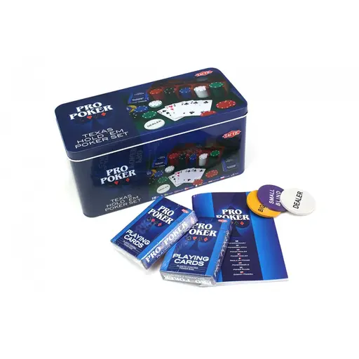 Board Game Poker Game Set Texas Hold`em in Metal Box photo 2