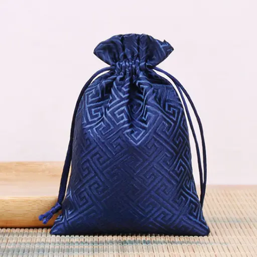 Мішечок синій 10х14 см (Парчевий)