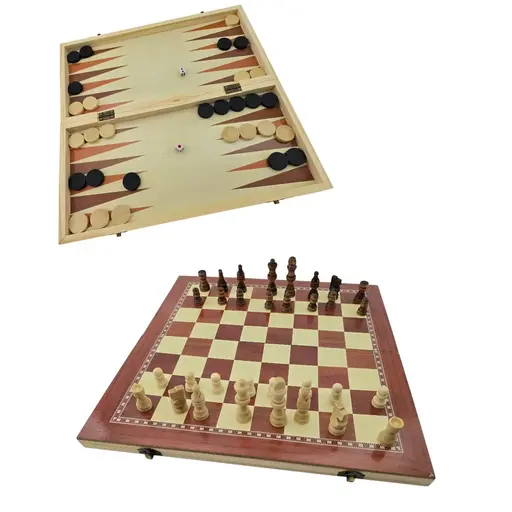 Дерев`яні шахи, шашки, нарди (40 х 40 см) photo 3