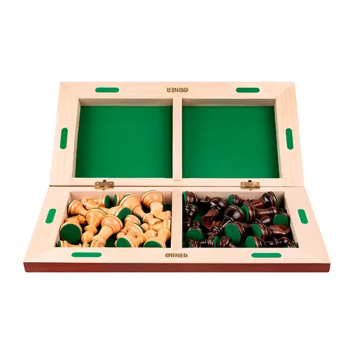 Темно-коричневі дерев`яні шахи (40 х 20 х 5.5 см) photo 2