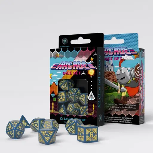 Blue & Yellow Dice Set Arcade