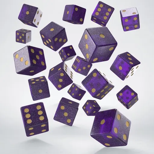 Набір кубиків Full Pack of D6s - Shimmering Purple&Gold