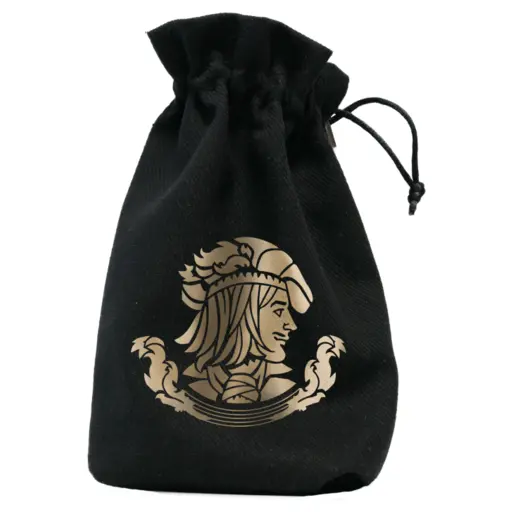 Мішечок чорний з принтом Відьмак. Любисток - Зірки над стежкою 9,5x13,5 см (Бавовняний)