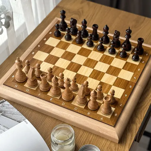 Light Brown Wooden Chess (40 x 20 x 5.5 cm) photo 4